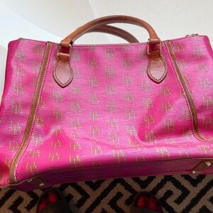 Dooney & Bourke Vibrant Pink Monogram Tote